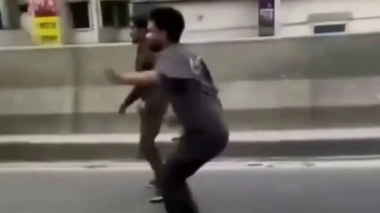 Viral Video: Man Invites Trouble with Shocking Collision Clip