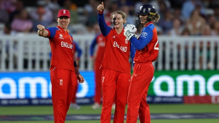 Women's T20 World Cup: Danny Wyatt's strong innings leads England to victory over West Indies.