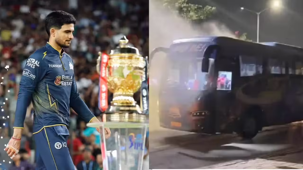 IPL 2026 Final: Gujarat Titans Bus Catches Fire, Players Safe