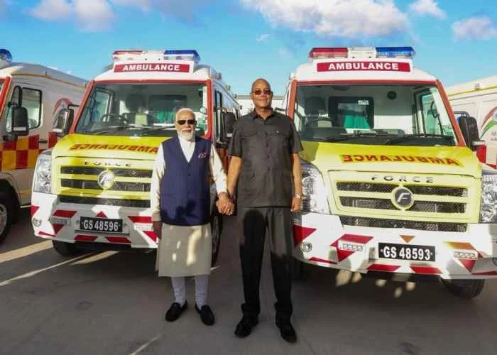 PM Modi delivers vessels, ambulances, and vehicles to Seychelles