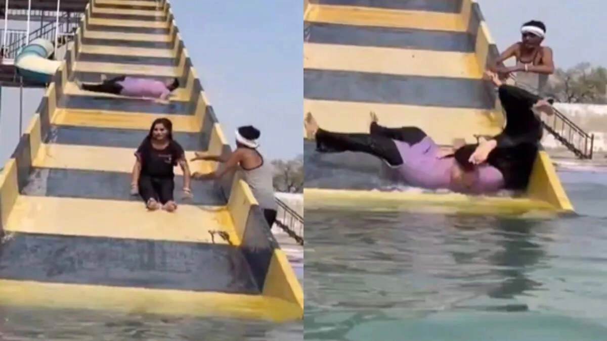 Relaxing Woman Surprised by Trouble Behind - Hilarious Video!