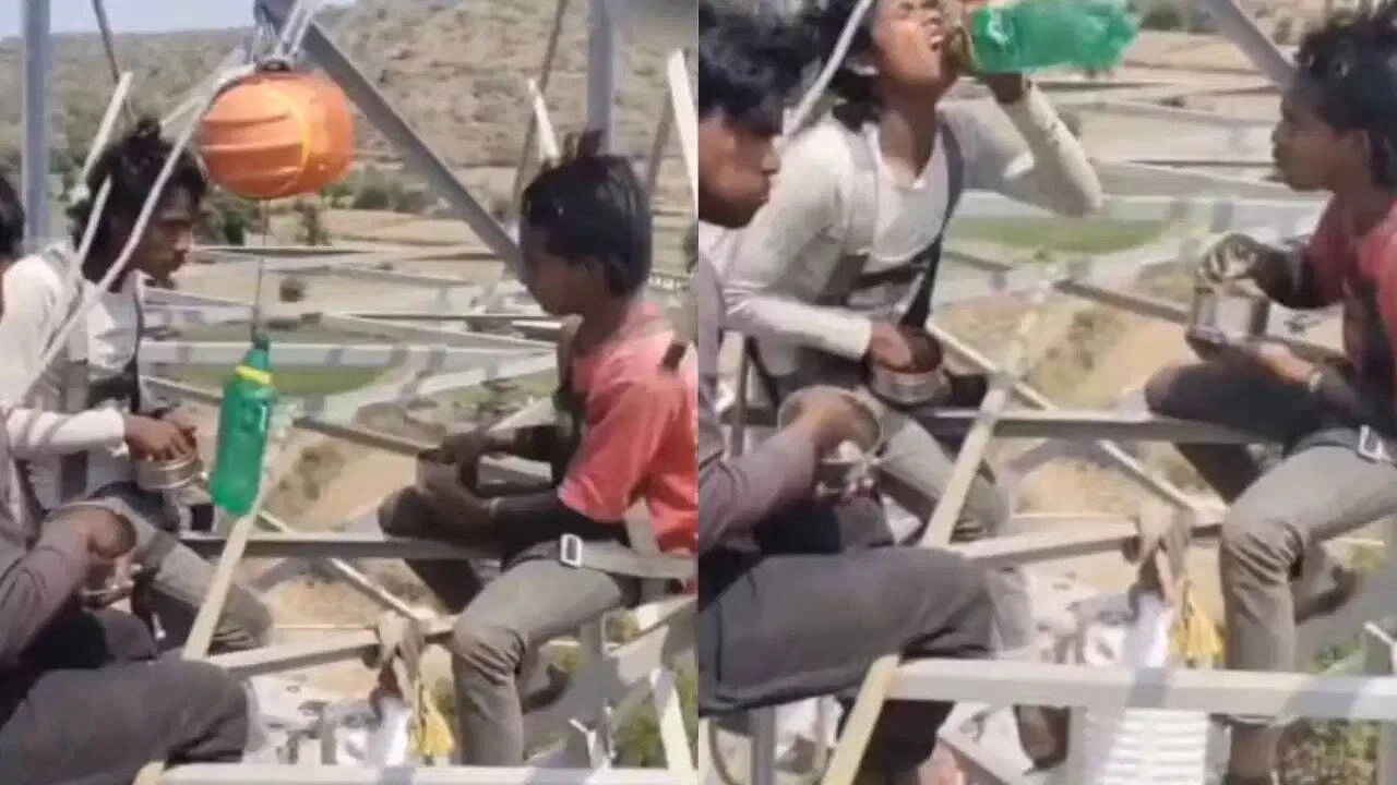 Workers Eat on Iron Structure at Great Heights: A True Example