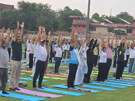 Jamia VC Mazhar Asif Leads International Yoga Day Celebration