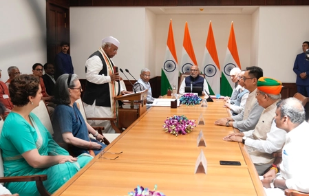 Congress President Kharge Sworn in as Rajya Sabha Member