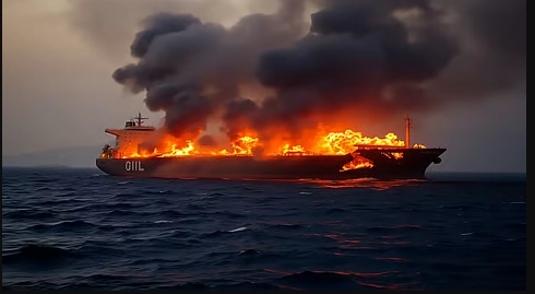 Oil Tanker with 24 Indian Crew Catches Fire near Hormuz