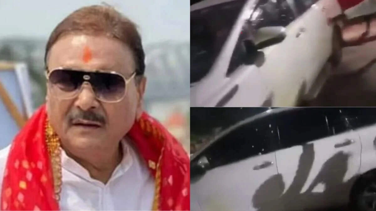 Attack on TMC MLA Madan Mitra's Car Amid 'Thief' Slogans