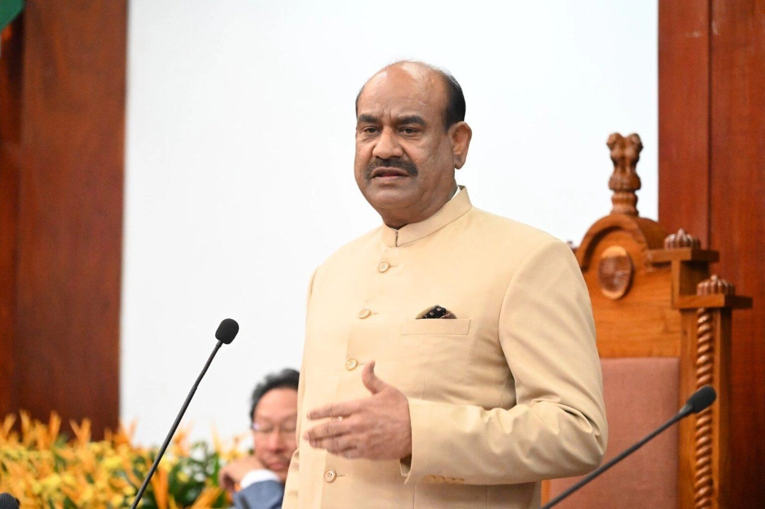 Om Birla Impresses with Perfect Basketball Shot, Video Goes Viral