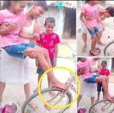 Viral Clip: Footprints on Bike Honor Daughter, Touch Hearts