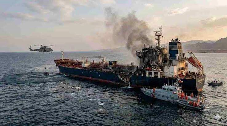 Attack on merchant ship near Oman coast; 10 of 11 Indians safe
