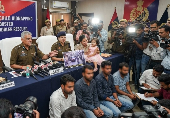Lucknow Police Rescues 1.5-Year-Old Kidnapped Girl, 5 Arrested