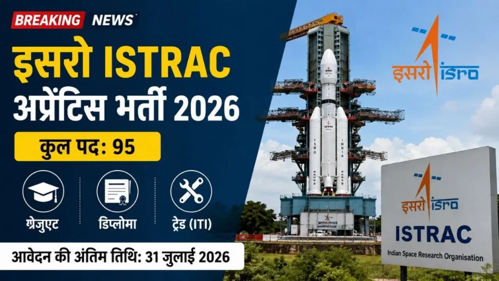 ISRO-ISTRAC 2026: Apply for 95 Apprentice Posts by July 31