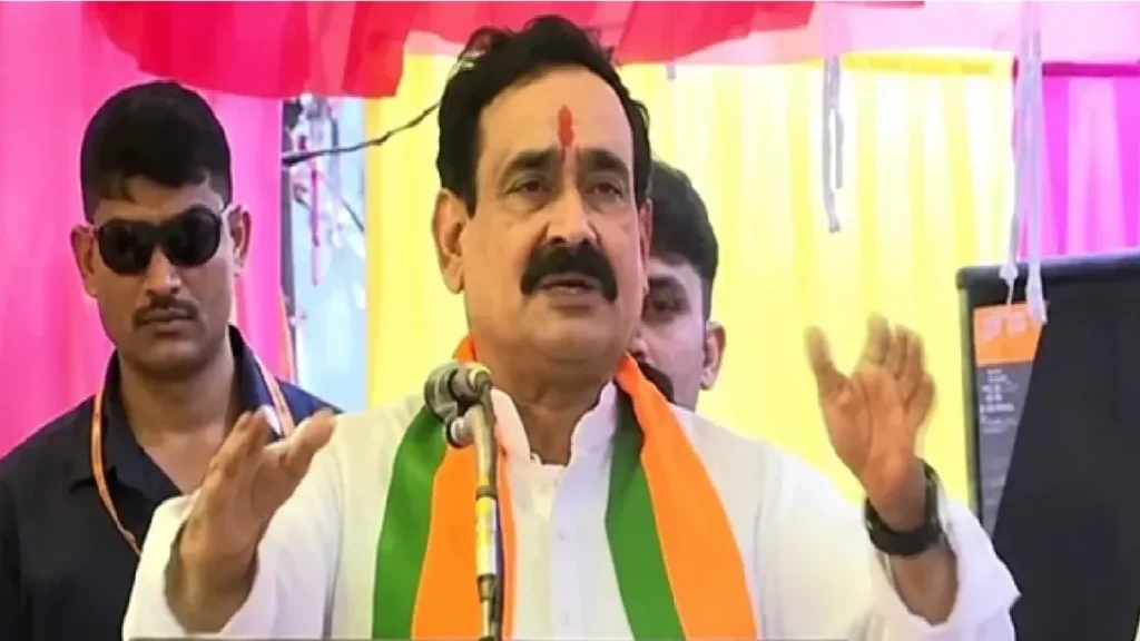 Narottam Mishra Weeps During Speech for BJP's Ashutosh Tiwari