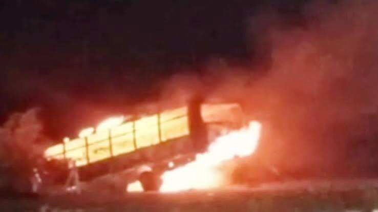 Bus kills two cows in Ujjain; villagers protest and block road