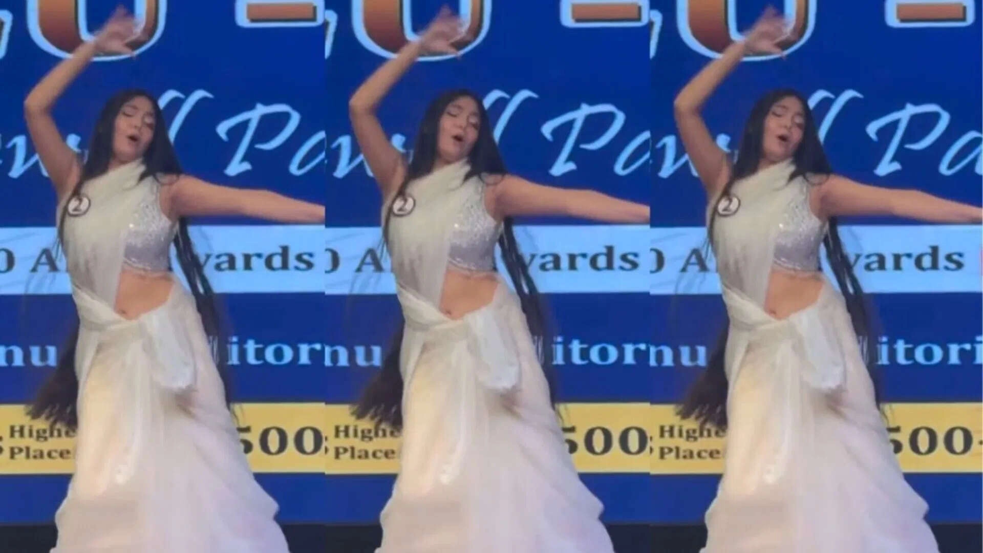 Girl's Dance in Creamy Saree Wows in Haryanvi Song Video