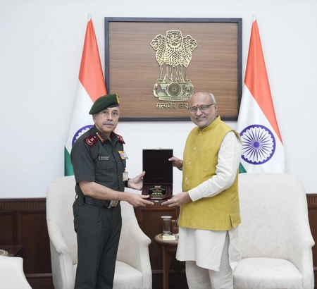 CDS General NS Raja Subramani Meets Vice President Courteously