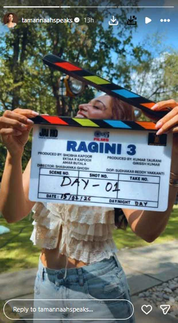 Ragini 3 Filming Begins: Tamannaah Bhatia Shares Instagram Update