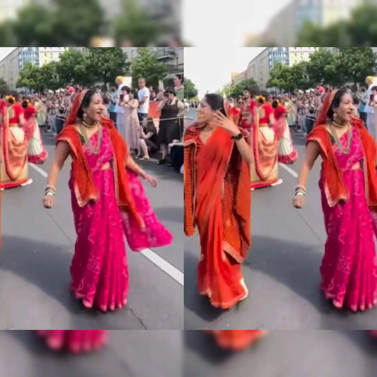 Viral Video: Indian Culture Shines on German Streets with Sarees