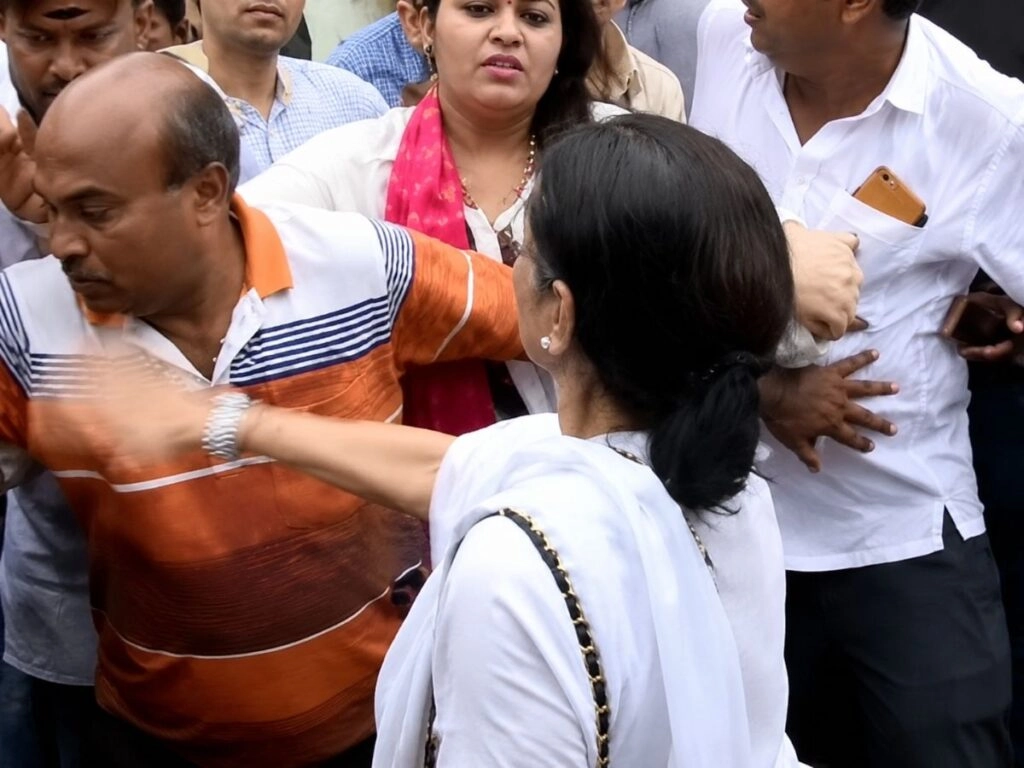 Mamata Banerjee Slaps Party Worker During Kolkata Rally Chaos